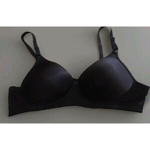 Bestform 6500 Black Bra Wireless Cotton Lightly-Lined 38 D Cup NWOT